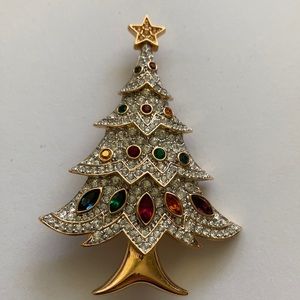 Swarovski Christmas Tree Brooch